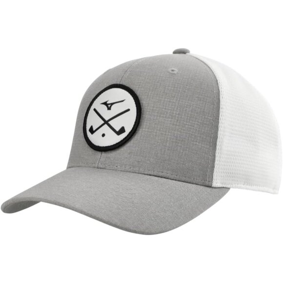 Accessories - Unisex Meshback Golf Hat Polyester Crossed Clubs Embroidered Snapback Cap